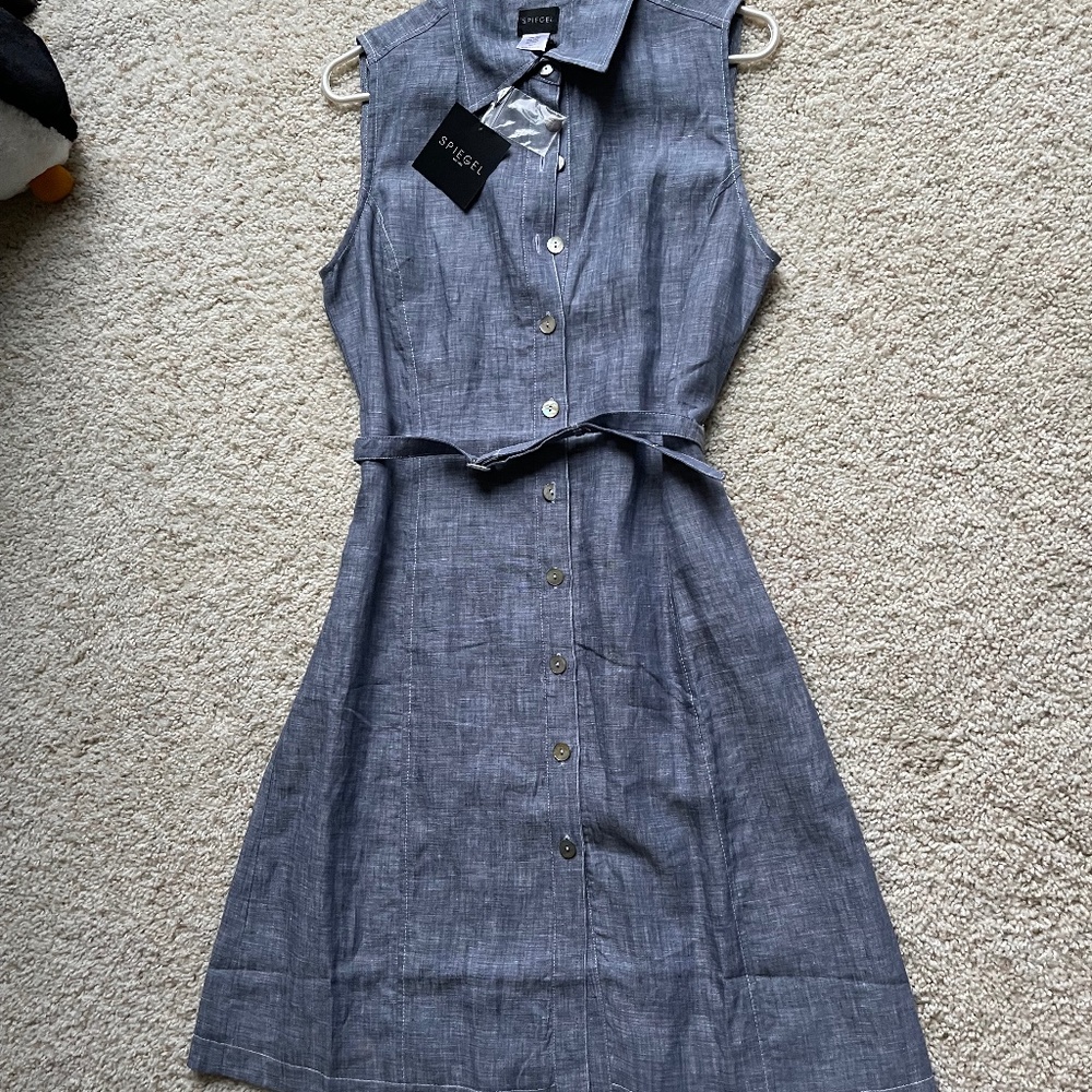 Spiegel,  size 8, denim lined, dress.